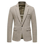 Men's Thickened Casual Suit for Business and Office Wear ILLUSION CO Khaki XL