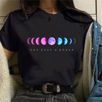 Women's Aesthetic Universe Planets Graphic T Shirt