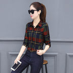 Women's Plaid Long Sleeve Shirt