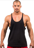 Men's Cotton Fitness Training Tank Top - No Print Men's Tank Top Unbranded Black L