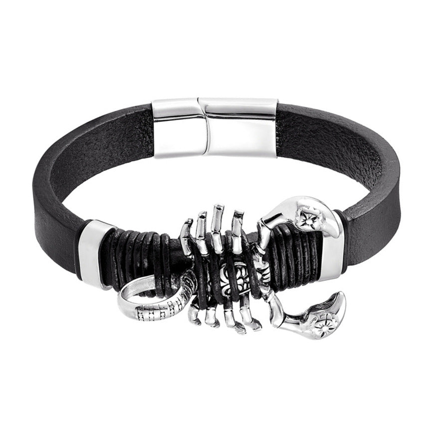 Men's Versatile Handmade Leather Bracelet Men's Bracelet Unbranded