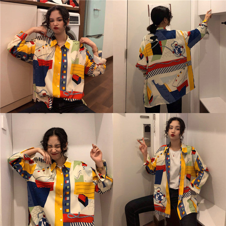 Women's Vintage French Style Long Sleeve Shirt