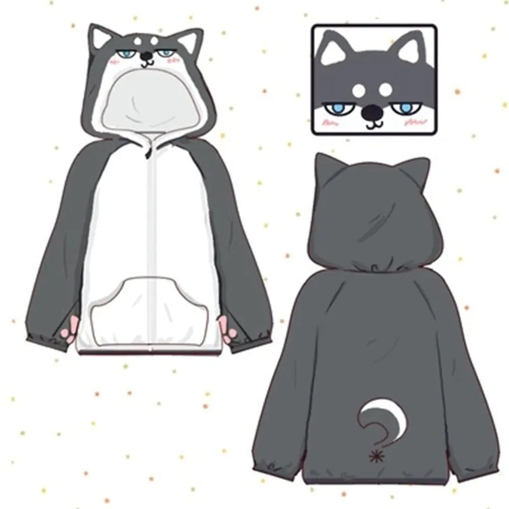 Unisex Shiba Inu Hoodie, Anime Hoodie, Hooded Sweatshirt