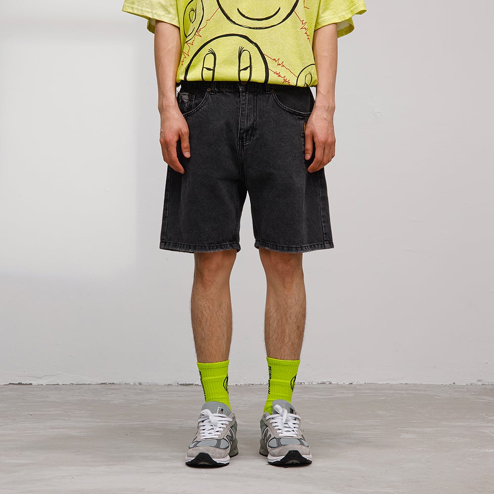 Unisex Worn Denim Shorts