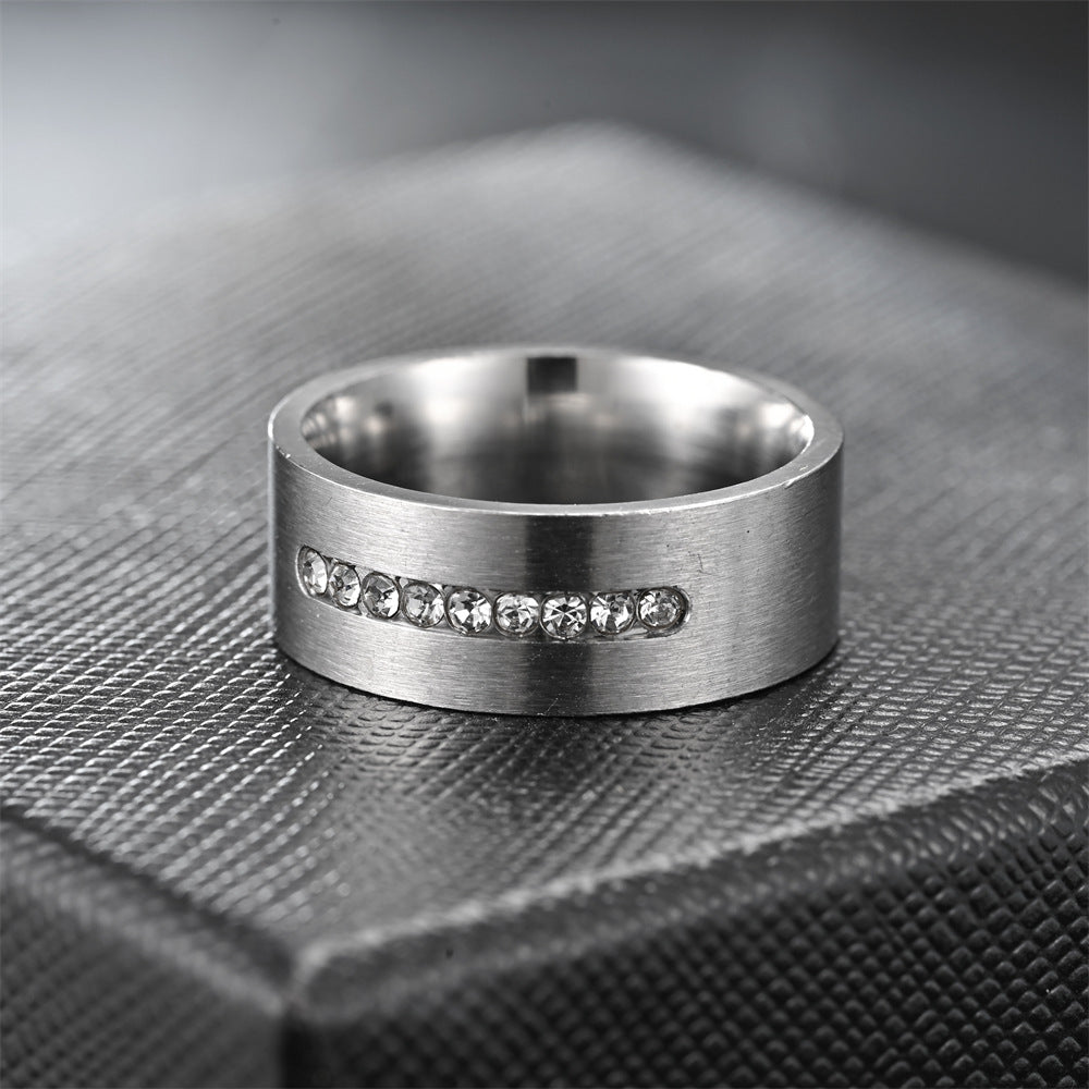 Men's Matte Carved Diamond Ring Men's Jewellery Unbranded