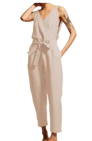 Women's V Neck Sleeveless Jumpsuit