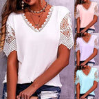 Women's Loose V Neck Short Sleeve Tops Women's Tops & T-shirt Unbranded