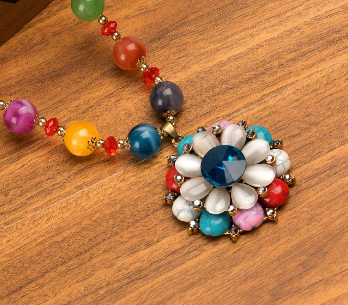 Long Sweater Necklace with Versatile Beads