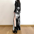 Retro Chinese Style Ink Print Dress Women's Dresses Unbranded