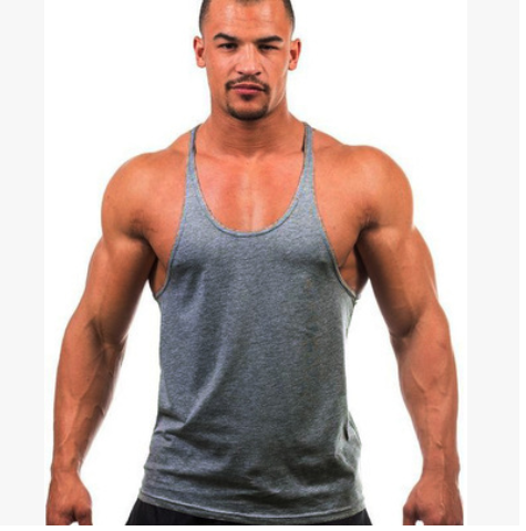 Men's Cotton Fitness Training Tank Top - No Print Men's Tank Top Unbranded Dark Grey L