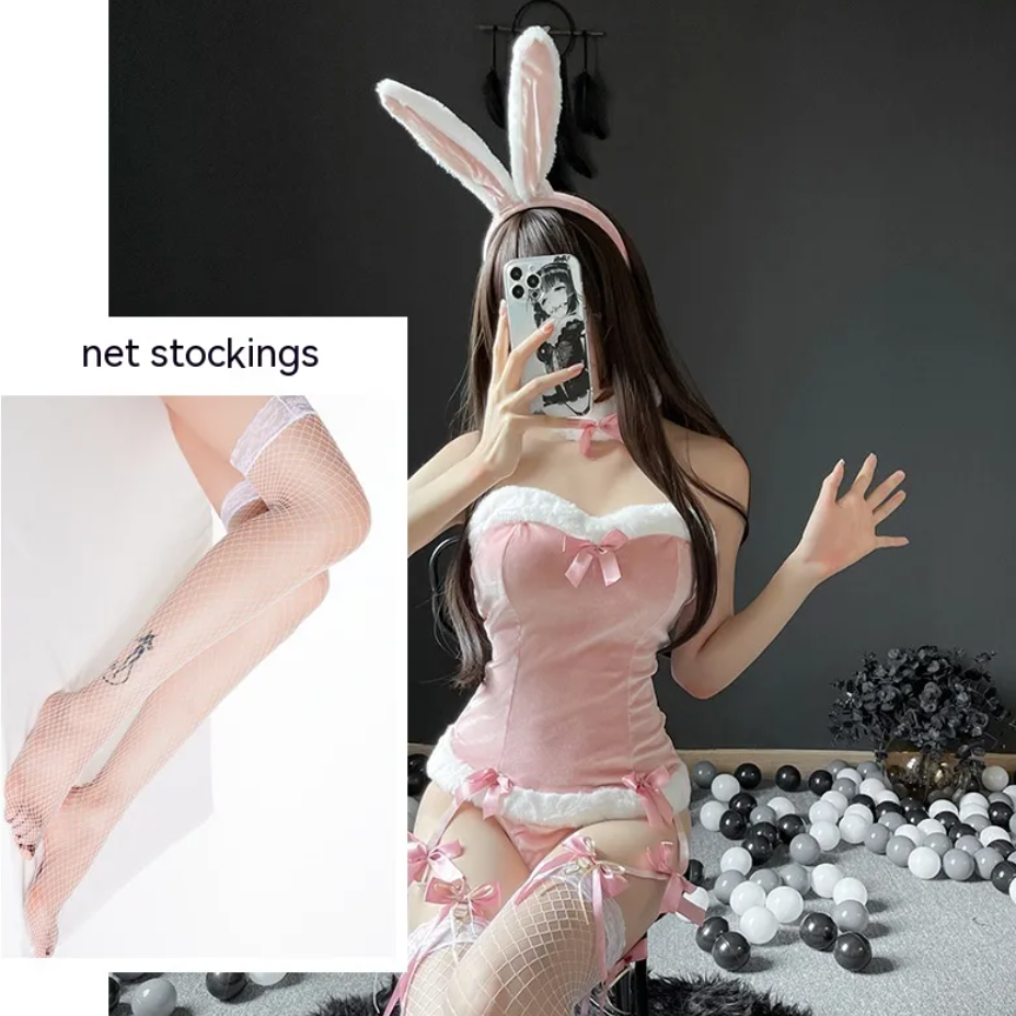 Women's Bunny Lingerie Set Women's Lingerie Unbranded Pink Stockings Free Size 80 To 120