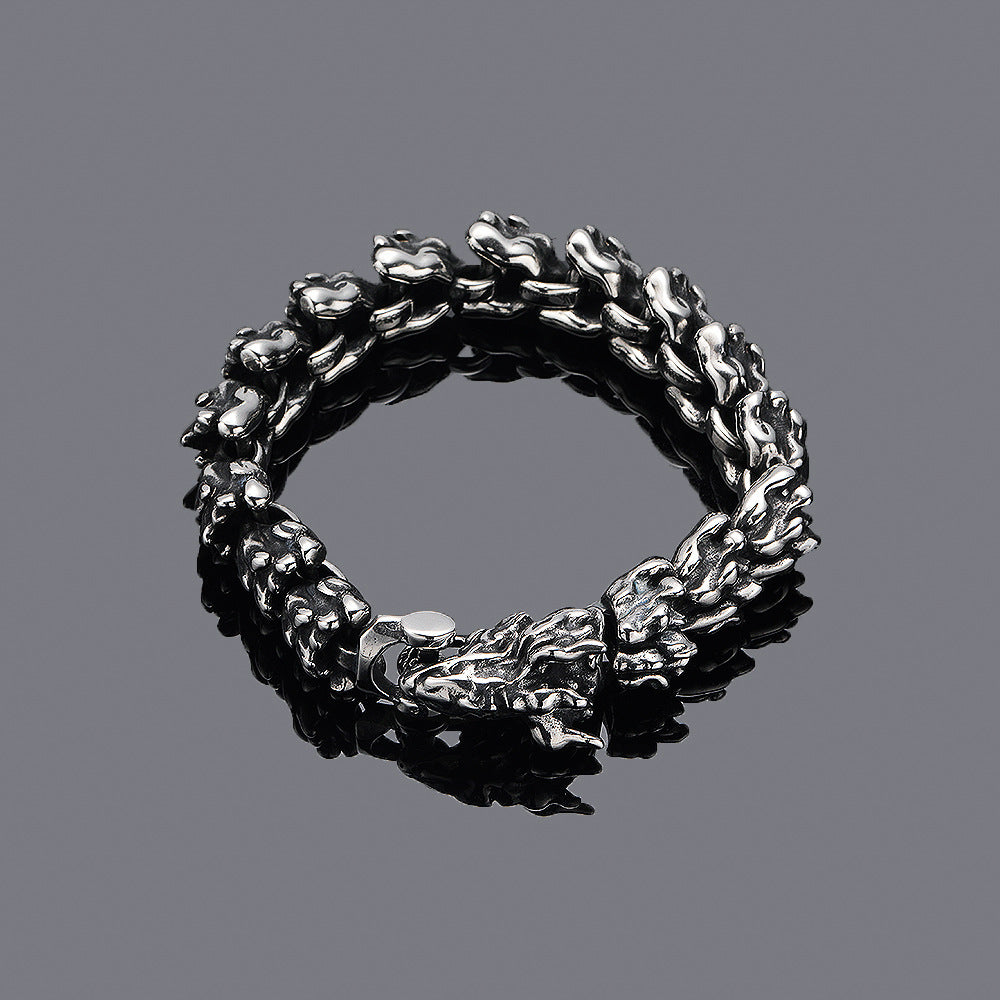 Men's Vintage Dragon Head Bracelet
