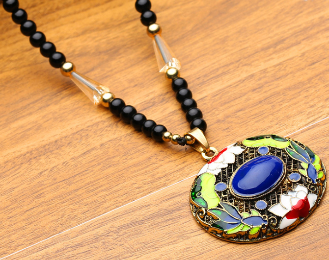 Long Sweater Necklace with Versatile Beads