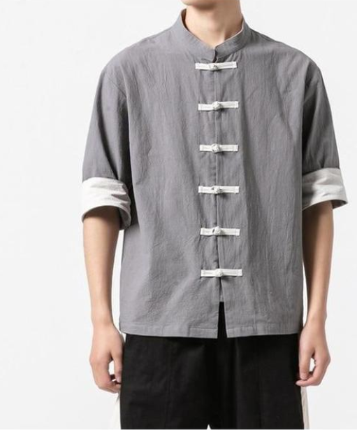 Chinese Style Linen Short Sleeve Shirt ILLUSION CO