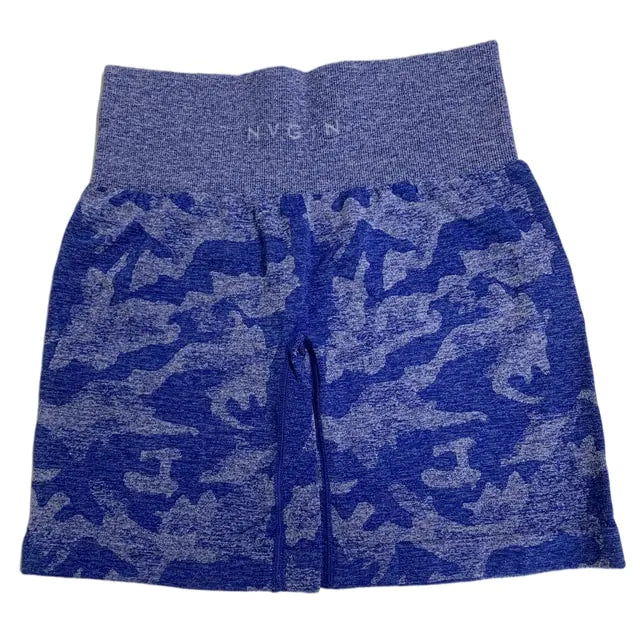 Women's Camo Seamless Activewear Yoga Shorts