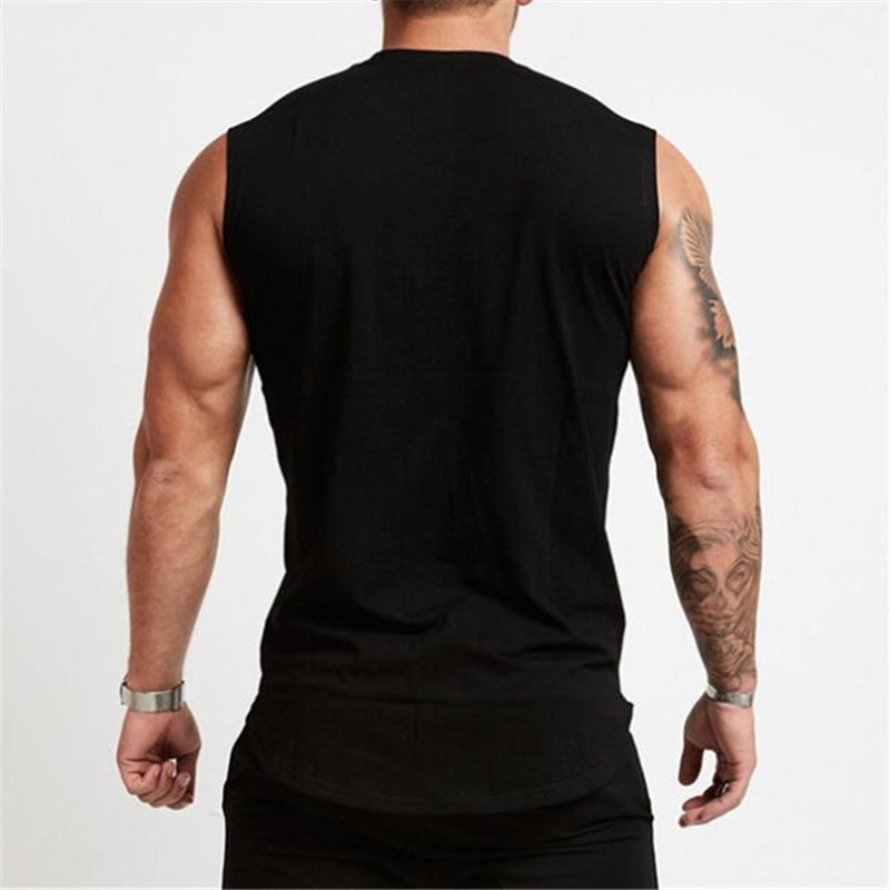 Men's Smooth Solid Summer V Neck Sports Tank Top