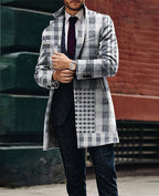 Men's Large Suit Collar Pocket Coat