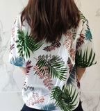 Women's Floral Short Sleeve Shirt