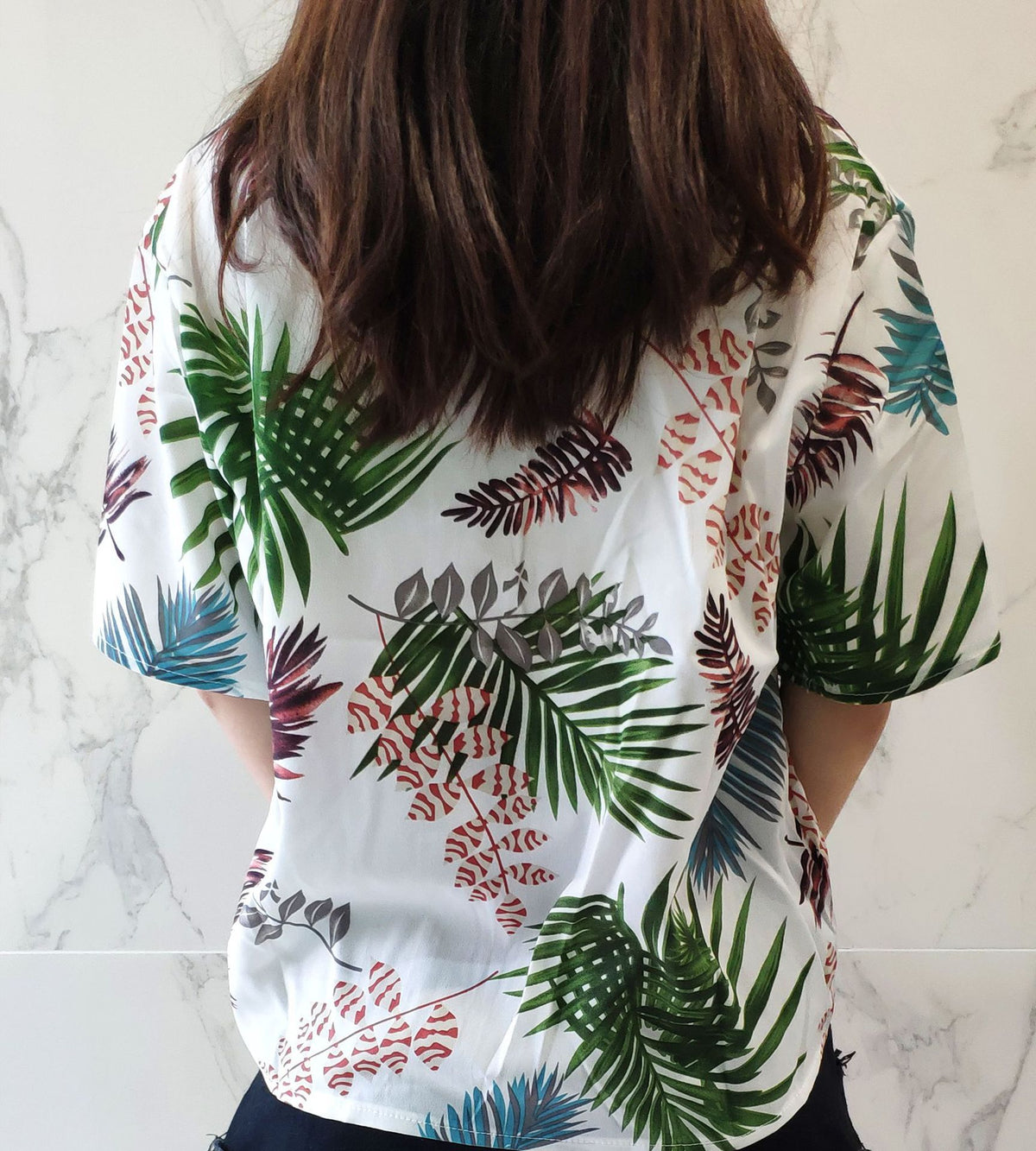 Women's Floral Short Sleeve Shirt