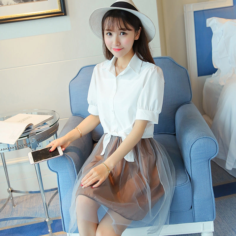 Women's Casual Short Sleeve Cotton Shirt
