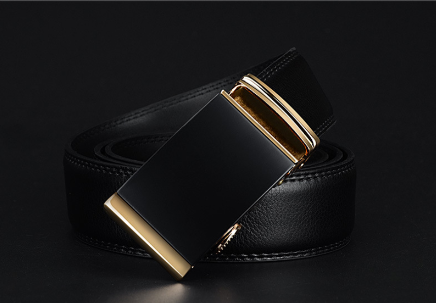 Men's Genuine Leather Automatic Buckle Belt