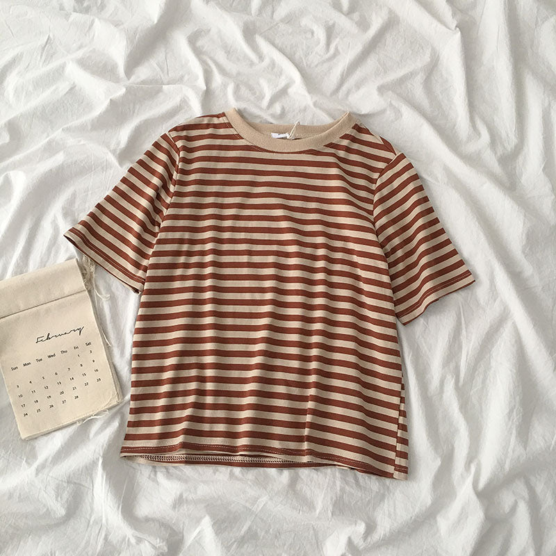 Women's Striped Short Sleeve T Shirt