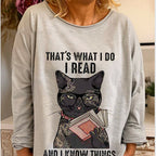 Women's Loose Dynamic Print T Shirt Sweater