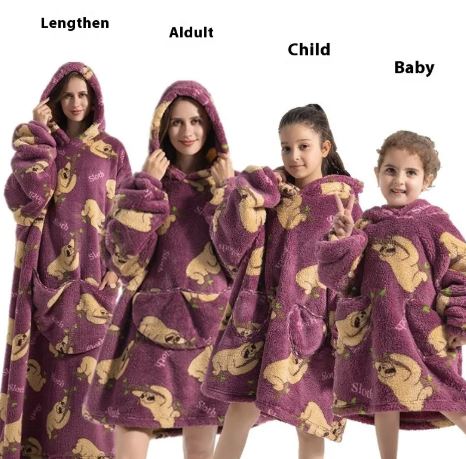 Lazy Blanket Hoodie Unisex Hoodie Unbranded