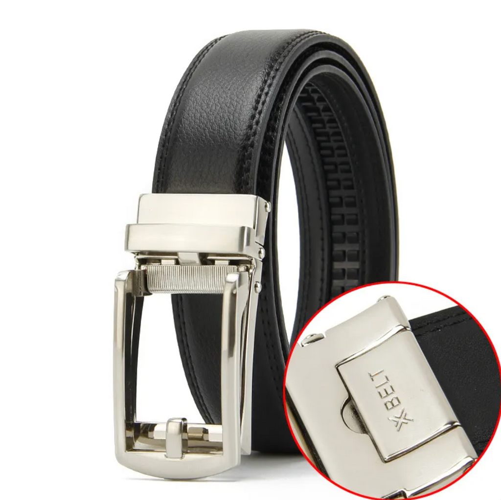 Men's Genuine Leather Automatic Buckle Belt