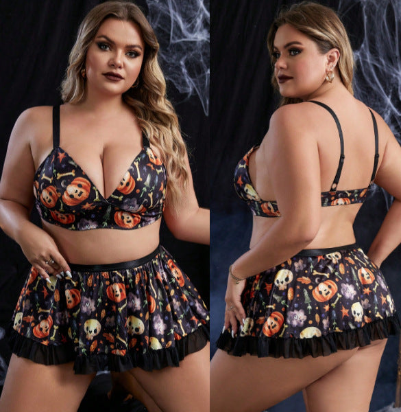 Women's Plump Girls Halloween Maid Costume Lingerie Outfit Women's Lingerie Unbranded Black 4XL