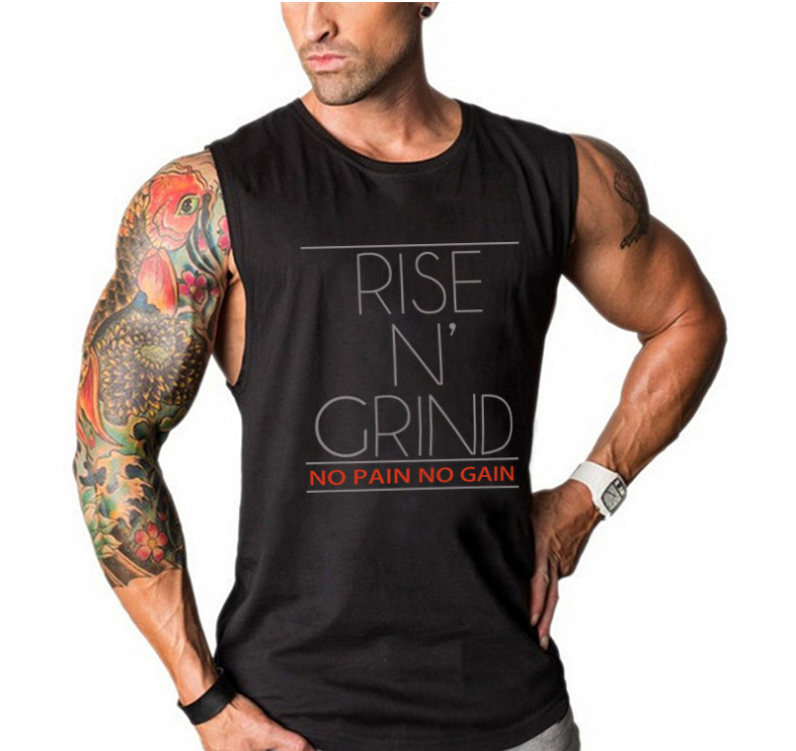 Men's Summer Cotton Sleeveless Gym Tank Top Men's Activewear Tops Unbranded