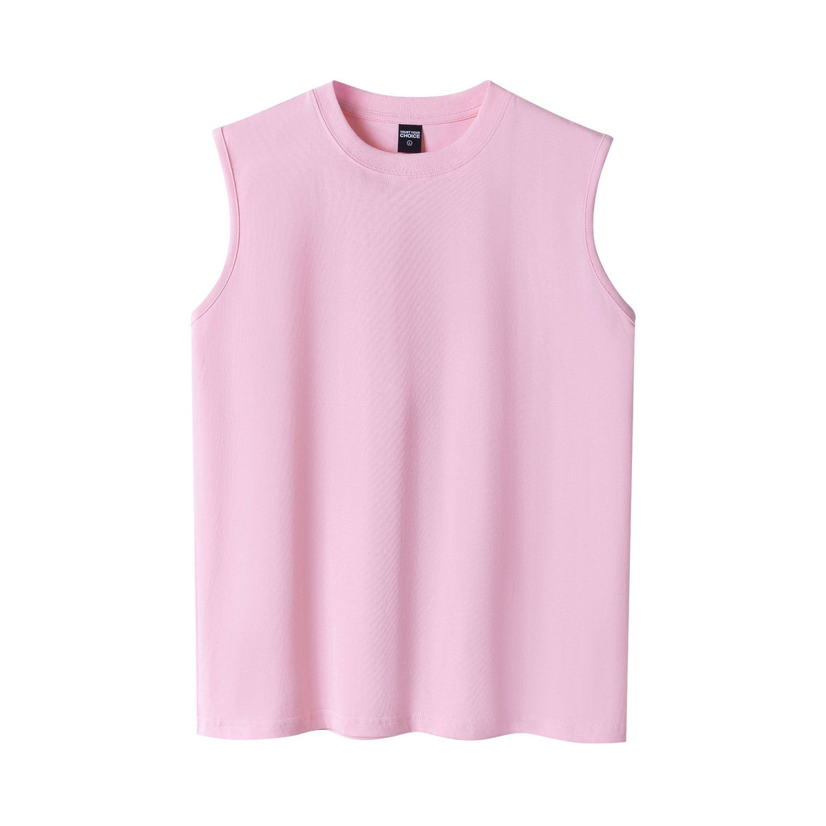 260g Double Yarn Cotton Tank Top for Streetwear Men's Tank Top Unbranded Pink XL
