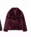 Women's Casual Long Sleeve Jacket ILLUSION CO Wine Red XS
