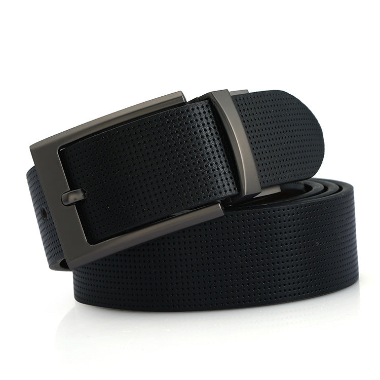 Men's Casual Leather Belt with Pin Holes