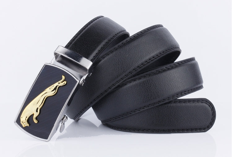 Men's Versatile PU Leather Automatic Buckle Belt