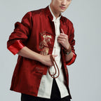 Men's Chinese Style Embroidered Dragon Jacket