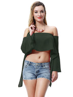 Women's Off Shoulder Summer Crop Top