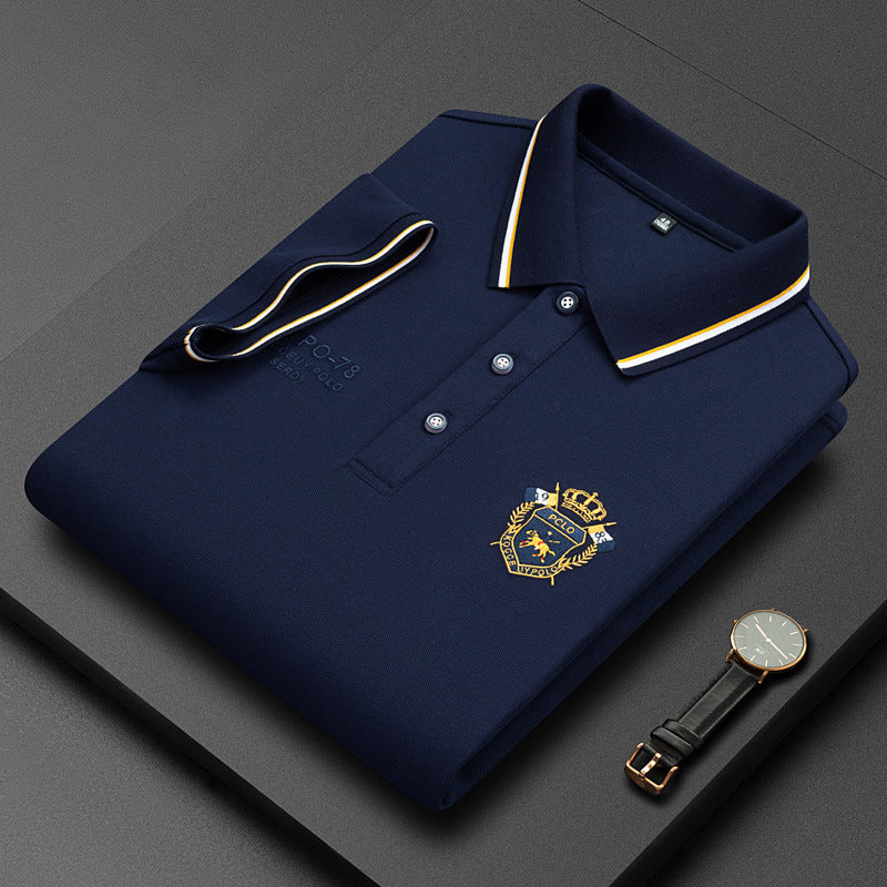 Men's Casual Short Sleeve Embroidered Tops