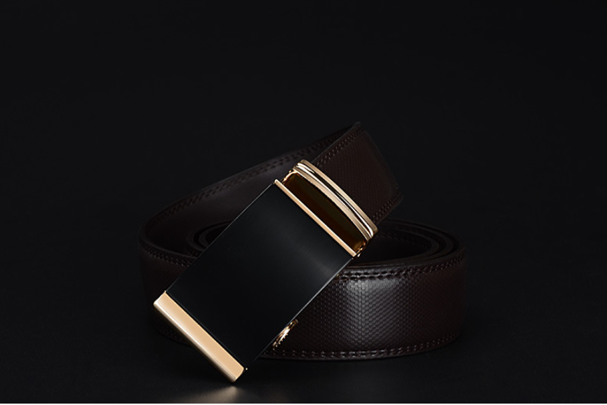 Men's Genuine Leather Automatic Buckle Belt