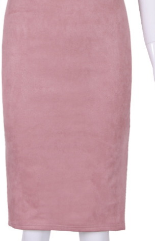 Women's Suede Midi Skirt