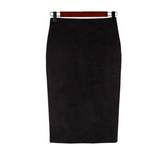 Women's Suede Midi Skirt