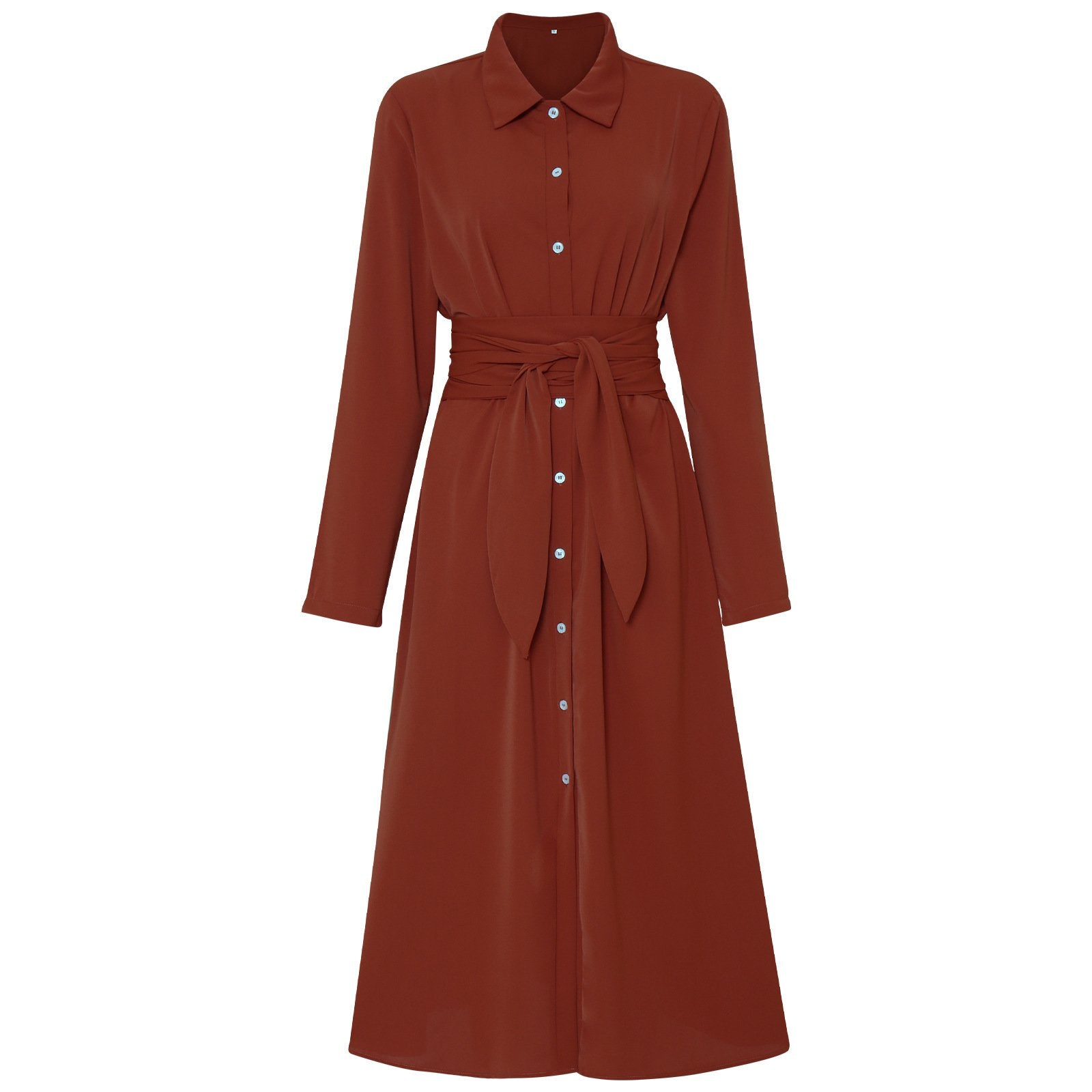 Women's Slim Single Breasted Shirt Dress Secondary image