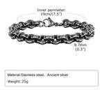 Men's Casual Simple Bracelet Steel Color