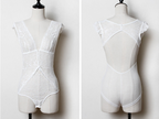 Women's Lingerie Set With Lace Bodysuit Women's Lingerie Unbranded White S
