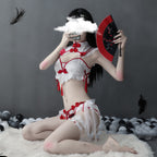 Women's Lingerie Set With Embroidered Cheongsam & Tassels Women's Lingerie Unbranded