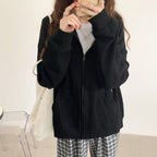 Women's Thermal Cardigan Zip Pullover Sweater