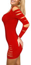 Women's Striped Flower Lingerie Dress Women's Lingerie Unbranded Red M