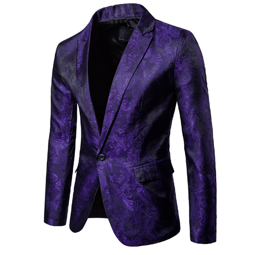 Men's Suit with Stylish One-Button Design and Fit ILLUSION CO