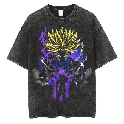 Anime Dragon Ball Washed Oversized Tshirt