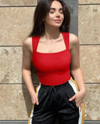 Women's Square Neck Sleeveless Jumpsuit